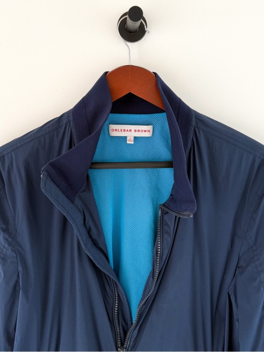 Orlebar Brown Windbreaker Bomber Jacket Spring Navy Blue Men's Size M - Picture 6 of 14